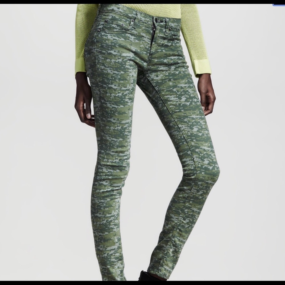 Rag & bone womens 25 skinny cami- print jeans